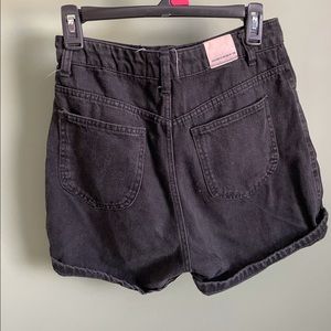 Zara Black Mom High Waisted Shorts